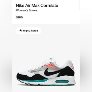 Size 6.5 Women’s Nike Air Max Correlate shoes